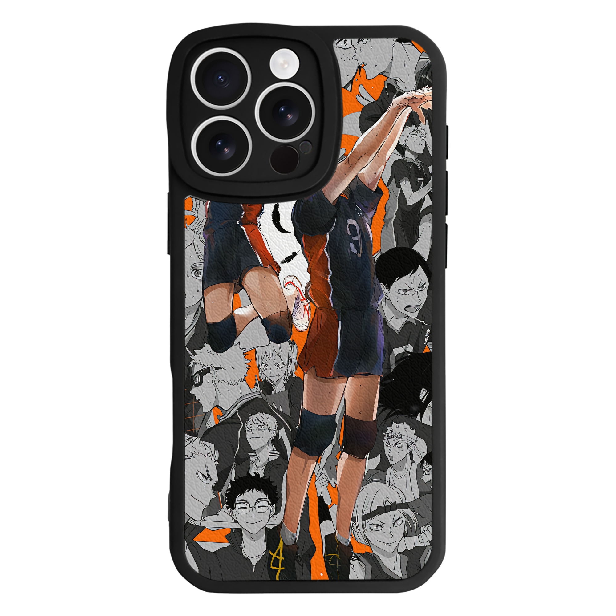 （画像用） ハイキュー!! Haikyu!! 【iPhone 16シリーズ対応】シリコンスマホケース（レザー調） 材質：シリコン